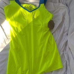 Shannon Miller workout top neon